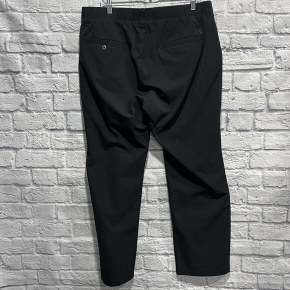 Under Armour Mens Black Performance Casual Golf Stretch Pants Sz 38X32 (36X30) - Picture 3 of 12